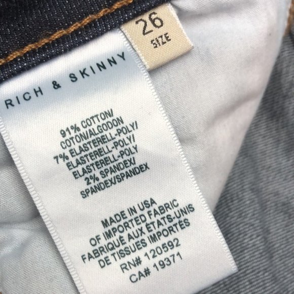 LIKE NEW RICH & SKINNY JEANS 26x29 ⭐️ - Picture 5 of 12